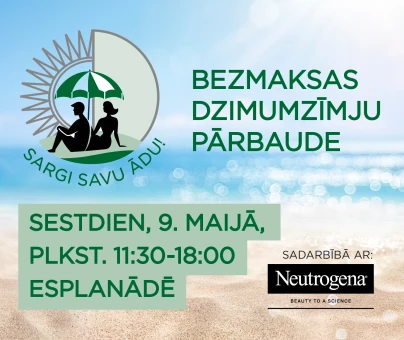 Pludmale ar logo sargi savu ādu