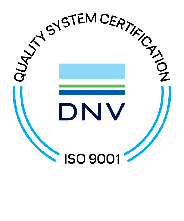 DNV ISO 9001 kvalitātes vadības sistēmas sertifikācijas logotips