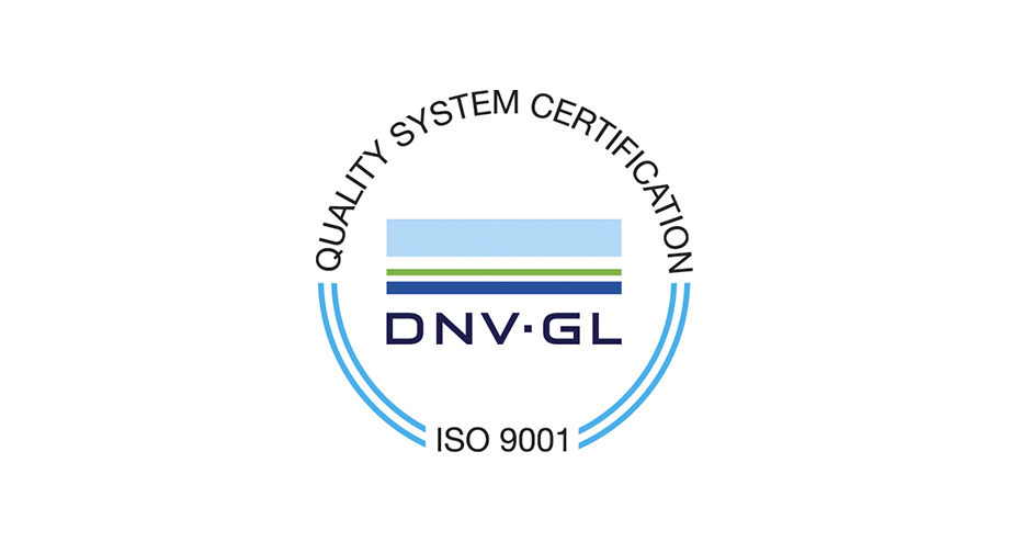 DNV GL kvalitātes sistēmas sertifikācijas logotips ISO 9001